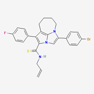 molecular formula C26H23BrFN3S B4316472 N-allyl-4-(4-bromophenyl)-1-(4-fluorophenyl)-5,6,7,8-tetrahydro-2a,4a-diazacyclopenta[cd]azulene-2-carbothioamide 