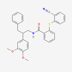 molecular formula C31H28N2O3S B4316481 2-[(2-cyanophenyl)thio]-N-[2-(3,4-dimethoxyphenyl)-3-phenylpropyl]benzamide 