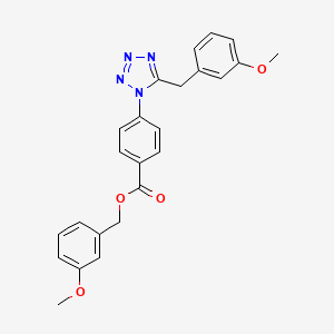 molecular formula C24H22N4O4 B4316511 3-methoxybenzyl 4-[5-(3-methoxybenzyl)-1H-tetrazol-1-yl]benzoate 