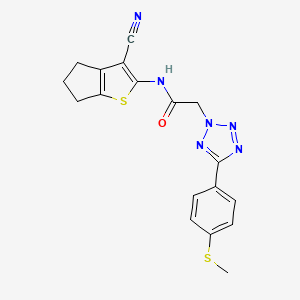 N-(3-cyano-5,6-dihydro-4H-cyclopenta[b]thien-2-yl)-2-{5-[4-(methylthio)phenyl]-2H-tetrazol-2-yl}acetamide