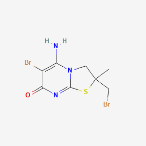 molecular formula C8H9Br2N3OS B4316544 5-amino-6-bromo-2-(bromomethyl)-2-methyl-2,3-dihydro-7H-[1,3]thiazolo[3,2-a]pyrimidin-7-one 