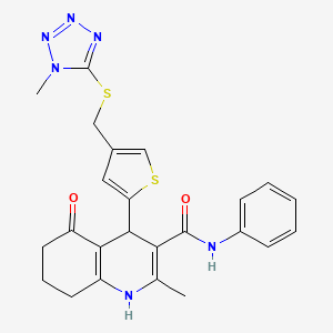 2-methyl-4-(4-{[(1-methyl-1H-tetrazol-5-yl)thio]methyl}-2-thienyl)-5-oxo-N-phenyl-1,4,5,6,7,8-hexahydroquinoline-3-carboxamide