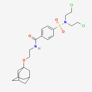 molecular formula C23H32Cl2N2O4S B4316567 N-[2-(1-adamantyloxy)ethyl]-4-{[bis(2-chloroethyl)amino]sulfonyl}benzamide 