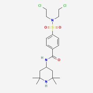 molecular formula C20H31Cl2N3O3S B4316572 4-{[bis(2-chloroethyl)amino]sulfonyl}-N-(2,2,6,6-tetramethylpiperidin-4-yl)benzamide 