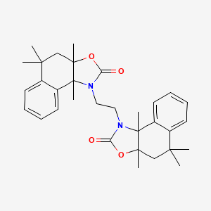 molecular formula C32H40N2O4 B4316583 1,1'-ethane-1,2-diylbis(3a,5,5,9b-tetramethyl-3a,4,5,9b-tetrahydronaphtho[1,2-d][1,3]oxazol-2(1H)-one) 