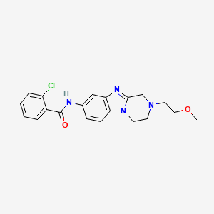 2-chloro-N-[2-(2-methoxyethyl)-1,2,3,4-tetrahydropyrazino[1,2-a]benzimidazol-8-yl]benzamide