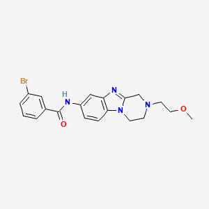 3-bromo-N-[2-(2-methoxyethyl)-1,2,3,4-tetrahydropyrazino[1,2-a]benzimidazol-8-yl]benzamide