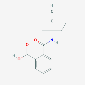 molecular formula C14H15NO3 B4316599 2-{[(1-ethyl-1-methylprop-2-yn-1-yl)amino]carbonyl}benzoic acid 