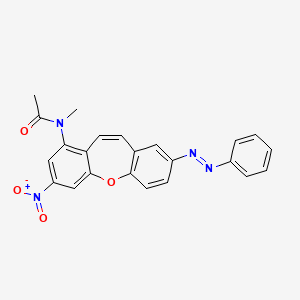 N-methyl-N-[3-nitro-8-(phenyldiazenyl)dibenzo[b,f]oxepin-1-yl]acetamide