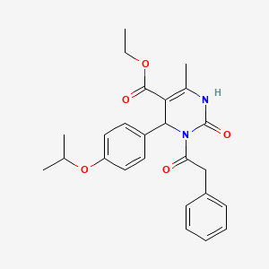 molecular formula C25H28N2O5 B4316636 ethyl 4-(4-isopropoxyphenyl)-6-methyl-2-oxo-3-(phenylacetyl)-1,2,3,4-tetrahydropyrimidine-5-carboxylate 