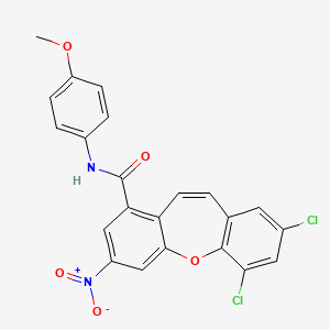 6,8-dichloro-N-(4-methoxyphenyl)-3-nitrodibenzo[b,f]oxepine-1-carboxamide