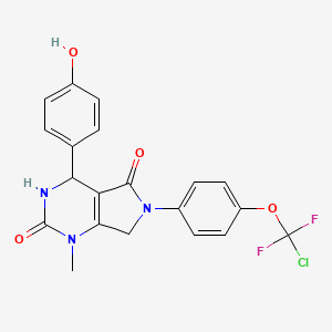 6-{4-[chloro(difluoro)methoxy]phenyl}-4-(4-hydroxyphenyl)-1-methyl-3,4,6,7-tetrahydro-1H-pyrrolo[3,4-d]pyrimidine-2,5-dione