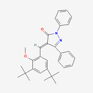 molecular formula C31H34N2O2 B4316655 4-(3,5-di-tert-butyl-2-methoxybenzylidene)-2,5-diphenyl-2,4-dihydro-3H-pyrazol-3-one 