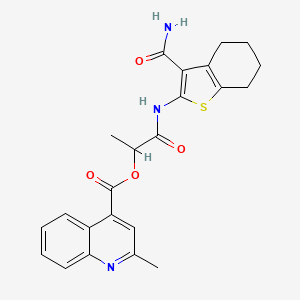 2-{[3-(aminocarbonyl)-4,5,6,7-tetrahydro-1-benzothien-2-yl]amino}-1-methyl-2-oxoethyl 2-methylquinoline-4-carboxylate