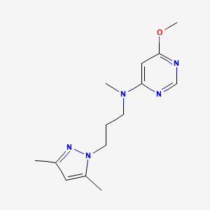 molecular formula C14H21N5O B4316662 N-[3-(3,5-dimethyl-1H-pyrazol-1-yl)propyl]-6-methoxy-N-methylpyrimidin-4-amine 