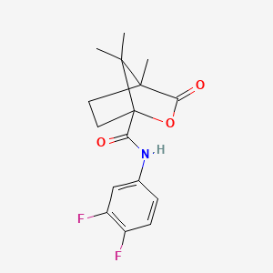 N-(3,4-difluorophenyl)-4,7,7-trimethyl-3-oxo-2-oxabicyclo[2.2.1]heptane-1-carboxamide