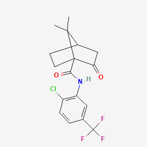 molecular formula C17H17ClF3NO2 B4316685 N-[2-chloro-5-(trifluoromethyl)phenyl]-7,7-dimethyl-2-oxobicyclo[2.2.1]heptane-1-carboxamide 