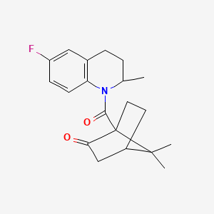 1-[(6-fluoro-2-methyl-3,4-dihydroquinolin-1(2H)-yl)carbonyl]-7,7-dimethylbicyclo[2.2.1]heptan-2-one