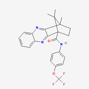 12,15,15-trimethyl-N-[4-(trifluoromethoxy)phenyl]-3,10-diazatetracyclo[10.2.1.0~2,11~.0~4,9~]pentadeca-2(11),3,5,7,9-pentaene-1-carboxamide