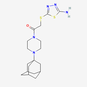 5-({2-[4-(1-adamantyl)piperazin-1-yl]-2-oxoethyl}thio)-1,3,4-thiadiazol-2-amine