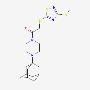 1-[4-(ADAMANTAN-1-YL)PIPERAZIN-1-YL]-2-{[3-(METHYLSULFANYL)-1,2,4-THIADIAZOL-5-YL]SULFANYL}ETHAN-1-ONE