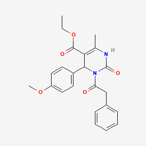 ethyl 4-(4-methoxyphenyl)-6-methyl-2-oxo-3-(phenylacetyl)-1,2,3,4-tetrahydropyrimidine-5-carboxylate