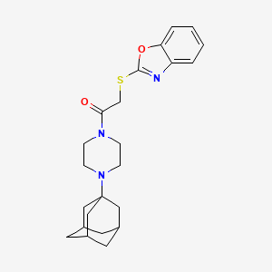 molecular formula C23H29N3O2S B4316787 1-[4-(ADAMANTAN-1-YL)PIPERAZIN-1-YL]-2-(1,3-BENZOXAZOL-2-YLSULFANYL)ETHAN-1-ONE 