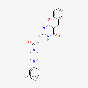 2-({2-[4-(1-adamantyl)piperazin-1-yl]-2-oxoethyl}thio)-5-benzylpyrimidine-4,6(1H,5H)-dione