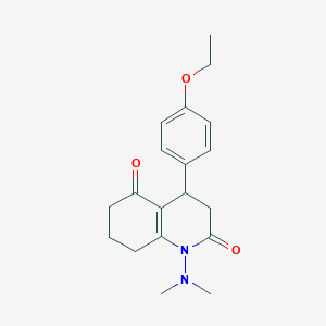 molecular formula C19H24N2O3 B4316892 1-(dimethylamino)-4-(4-ethoxyphenyl)-4,6,7,8-tetrahydroquinoline-2,5(1H,3H)-dione 