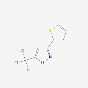 molecular formula C8H4Cl3NOS B4316920 3-(2-thienyl)-5-(trichloromethyl)isoxazole 