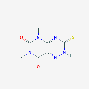 molecular formula C7H7N5O2S B4316921 5,7-dimethyl-3-thioxo-3,5-dihydropyrimido[4,5-e][1,2,4]triazine-6,8(2H,7H)-dione 