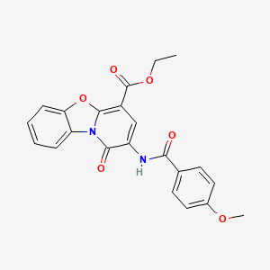 ethyl 2-[(4-methoxybenzoyl)amino]-1-oxo-1H-pyrido[2,1-b][1,3]benzoxazole-4-carboxylate