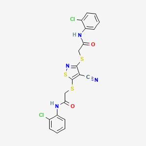 2,2'-[(4-cyanoisothiazole-3,5-diyl)bis(thio)]bis[N-(2-chlorophenyl)acetamide]