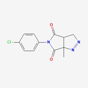 5-(4-chlorophenyl)-6a-methyl-3a,6a-dihydropyrrolo[3,4-c]pyrazole-4,6(3H,5H)-dione