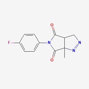 molecular formula C12H10FN3O2 B4317008 5-(4-FLUOROPHENYL)-6A-METHYL-3H,3AH,4H,5H,6H,6AH-PYRROLO[3,4-C]PYRAZOLE-4,6-DIONE 