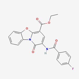 molecular formula C21H15FN2O5 B4317028 ethyl 2-[(4-fluorobenzoyl)amino]-1-oxo-1H-pyrido[2,1-b][1,3]benzoxazole-4-carboxylate 