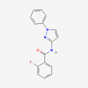 molecular formula C16H12FN3O B4317032 2-fluoro-N-(1-phenyl-1H-pyrazol-3-yl)benzamide 