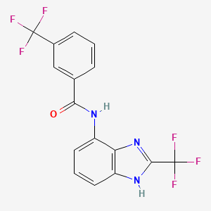 3-(trifluoromethyl)-N-[2-(trifluoromethyl)-1H-benzimidazol-4-yl]benzamide