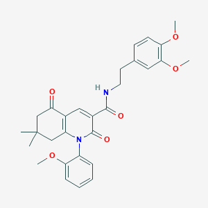 N-[2-(3,4-dimethoxyphenyl)ethyl]-1-(2-methoxyphenyl)-7,7-dimethyl-2,5-dioxo-1,2,5,6,7,8-hexahydroquinoline-3-carboxamide