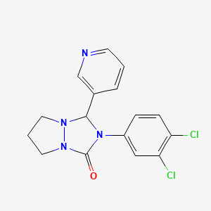 2-(3,4-dichlorophenyl)-3-pyridin-3-yltetrahydro-1H,5H-pyrazolo[1,2-a][1,2,4]triazol-1-one