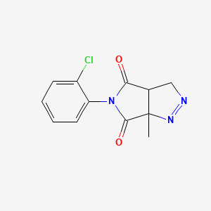 molecular formula C12H10ClN3O2 B4317099 5-(2-chlorophenyl)-6a-methyl-3a,6a-dihydropyrrolo[3,4-c]pyrazole-4,6(3H,5H)-dione 