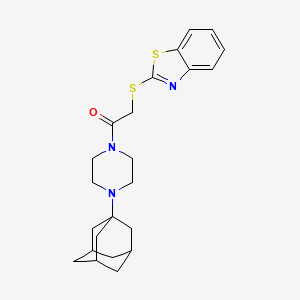 molecular formula C23H29N3OS2 B4317107 2-({2-[4-(1-adamantyl)piperazin-1-yl]-2-oxoethyl}thio)-1,3-benzothiazole 