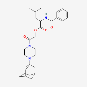 molecular formula C29H41N3O4 B4317117 2-[4-(1-adamantyl)piperazin-1-yl]-2-oxoethyl N-benzoylleucinate 