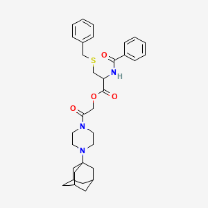 2-[4-(1-adamantyl)piperazin-1-yl]-2-oxoethyl N-benzoyl-S-benzylcysteinate