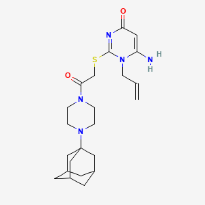 2-({2-[4-(1-adamantyl)piperazin-1-yl]-2-oxoethyl}thio)-1-allyl-6-aminopyrimidin-4(1H)-one