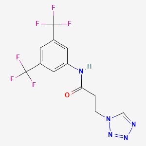 molecular formula C12H9F6N5O B4317145 N-[3,5-bis(trifluoromethyl)phenyl]-3-(1H-tetrazol-1-yl)propanamide 