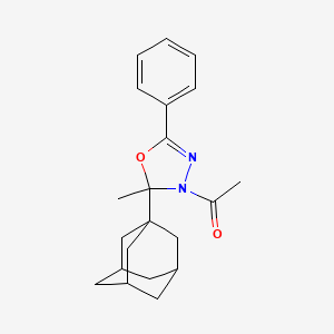 molecular formula C21H26N2O2 B4317163 3-acetyl-2-(1-adamantyl)-2-methyl-5-phenyl-2,3-dihydro-1,3,4-oxadiazole 