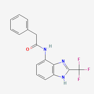 2-phenyl-N-[2-(trifluoromethyl)-1H-benzimidazol-7-yl]acetamide