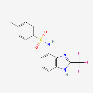 4-methyl-N-[2-(trifluoromethyl)-1H-benzimidazol-7-yl]benzenesulfonamide