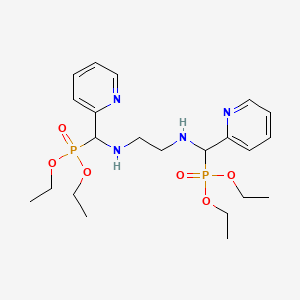 molecular formula C22H36N4O6P2 B4317193 diethyl (7-ethoxy-7-oxido-1,6-dipyridin-2-yl-8-oxa-2,5-diaza-7-phosphadec-1-yl)phosphonate 